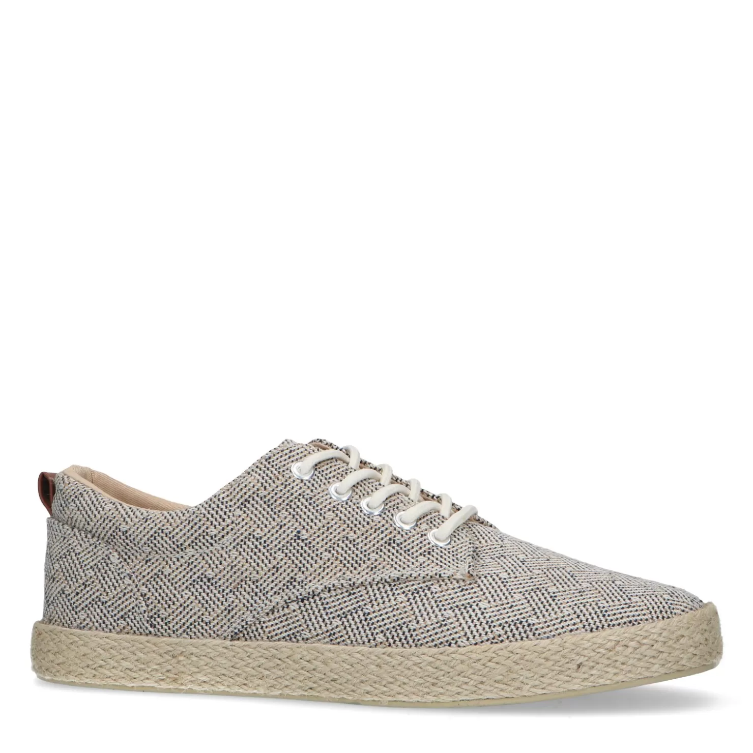 Shop Sacha Beige Canvas Sneakers Met All Over Print