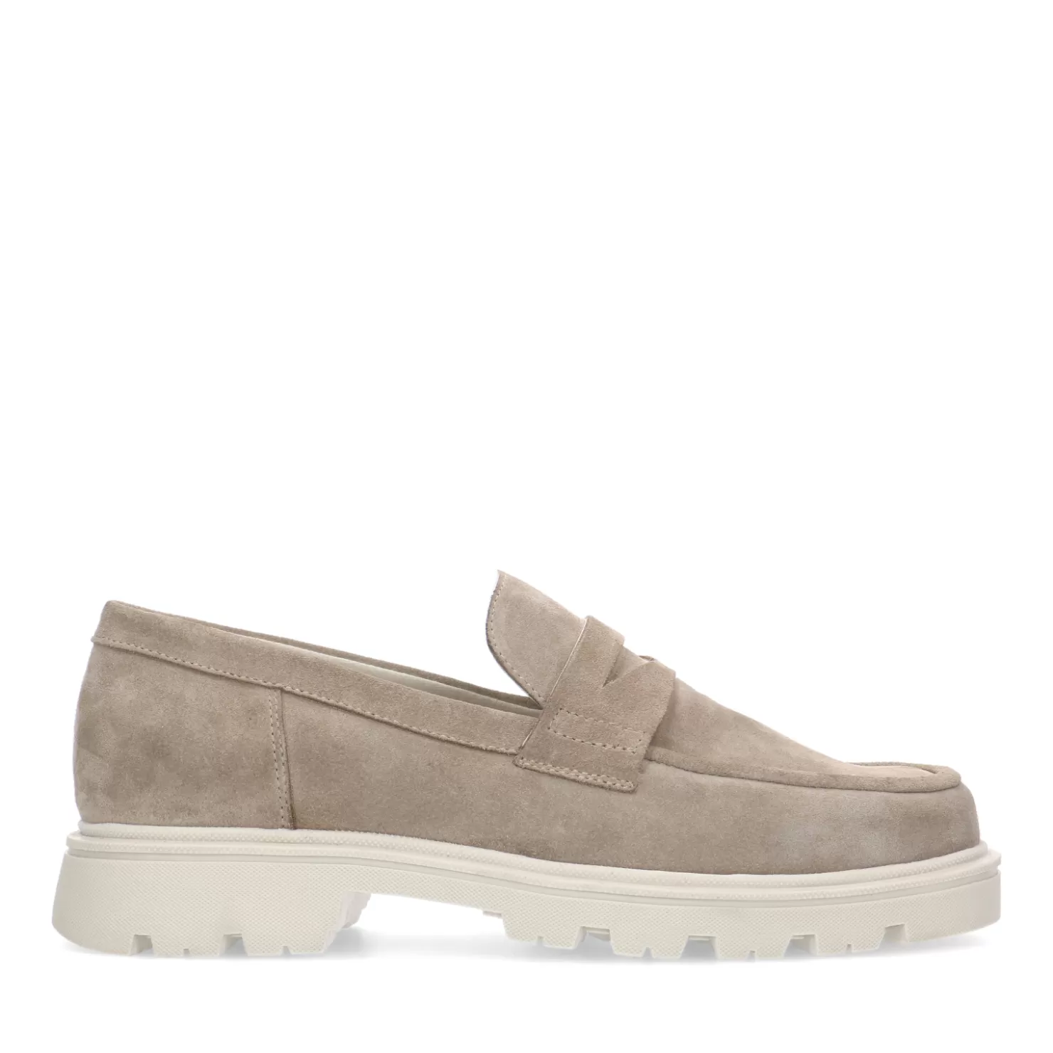 Store Sacha Beige Chunky Suede Loafers