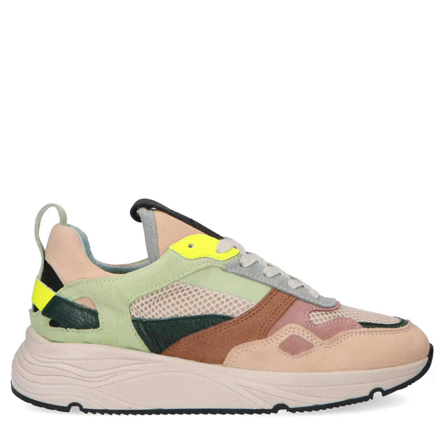 Fashion Sacha Beige Dad Sneakers Met Multicolor Details