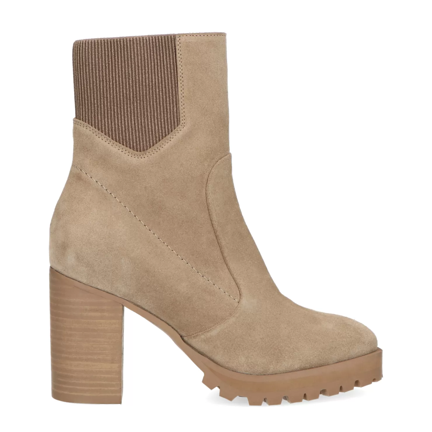 Flash Sale Sacha Beige Enkellaarsjes Met Blokhak