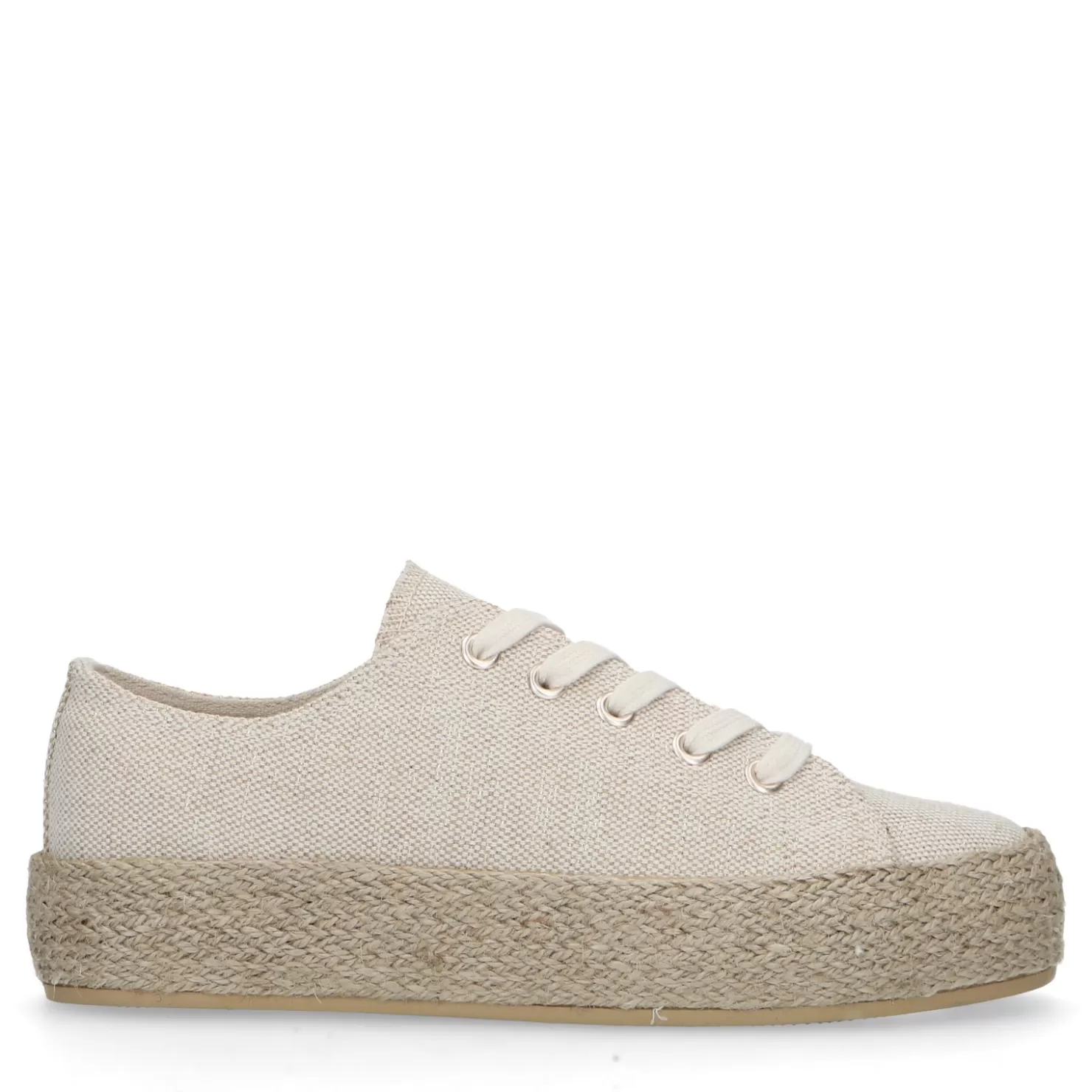 New Sacha Beige Glitter Sneakers Met Touwzool