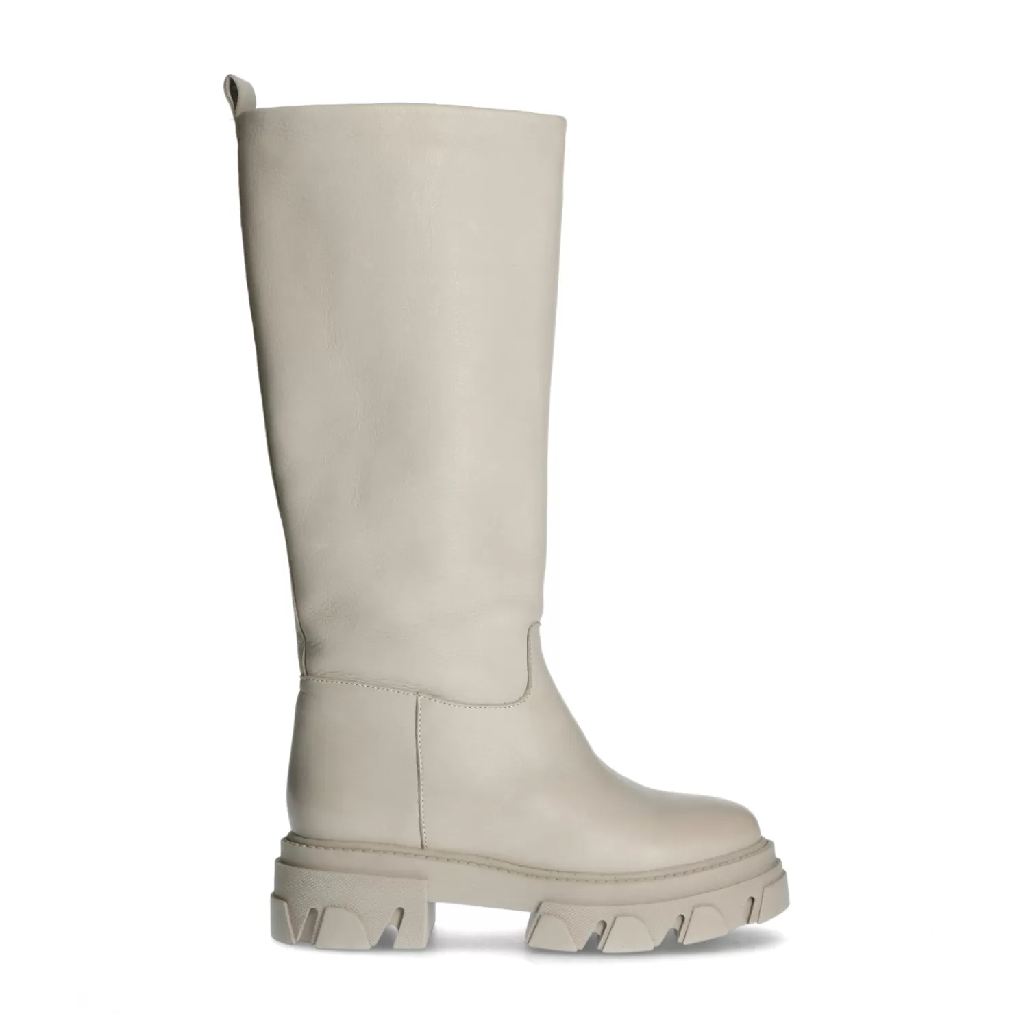 Online Sacha Beige Hoge Boots Met Plateauzool