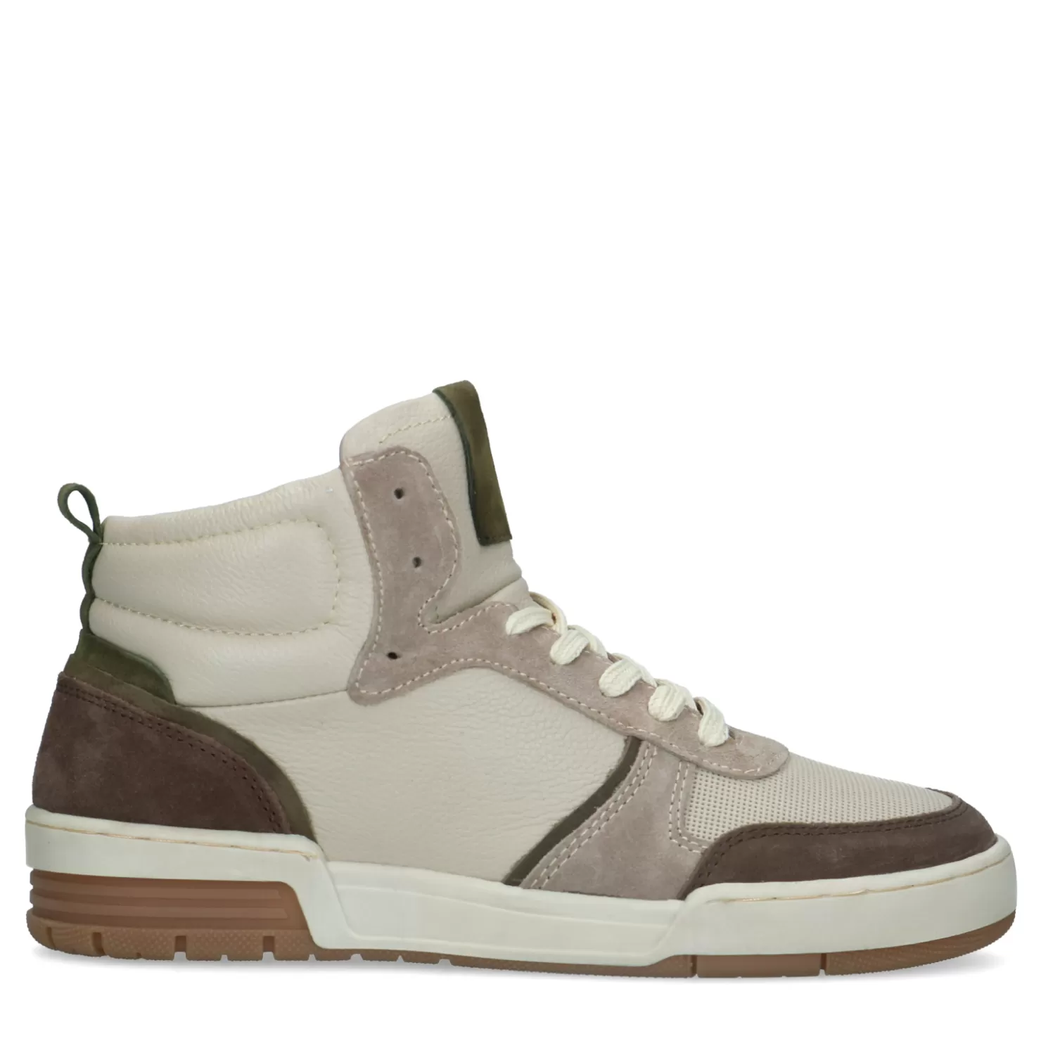 Outlet Sacha Beige Hoge Leren Sneakers