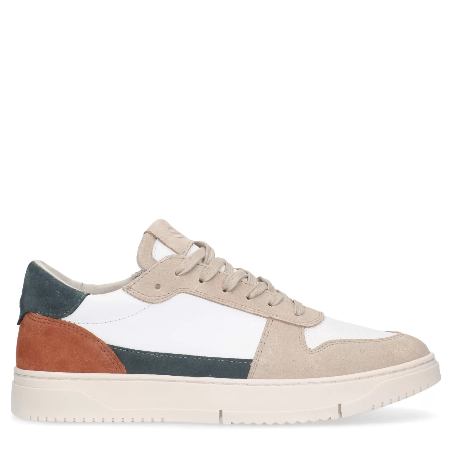 Outlet Sacha Beige Leren En Suede Sneakers Met Details