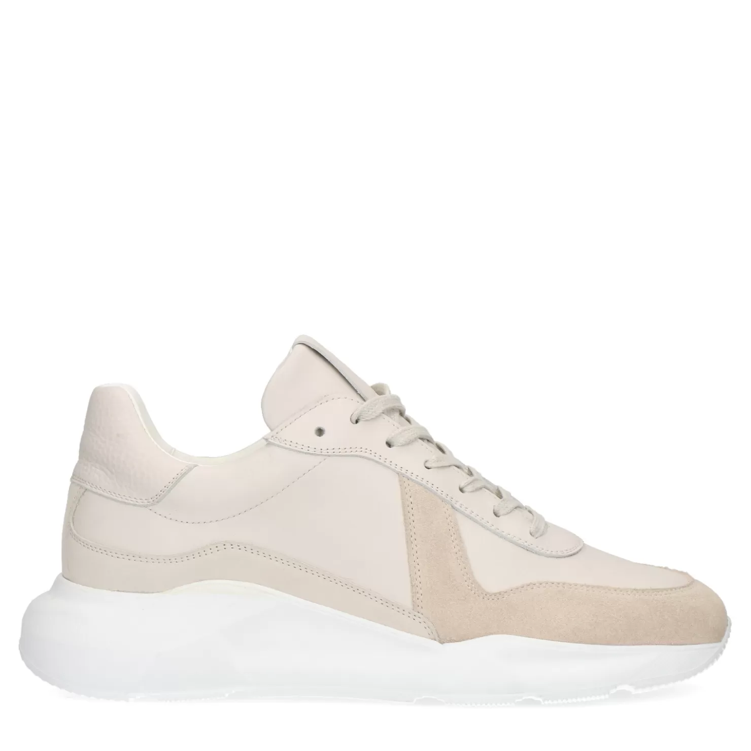 Discount Sacha Beige Leren Sneakers Met Suede