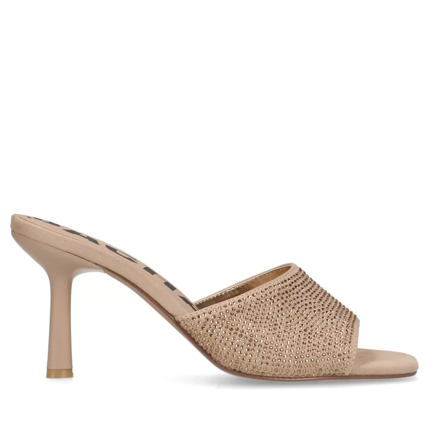 Best Sacha Beige Muiltjes Met Strass