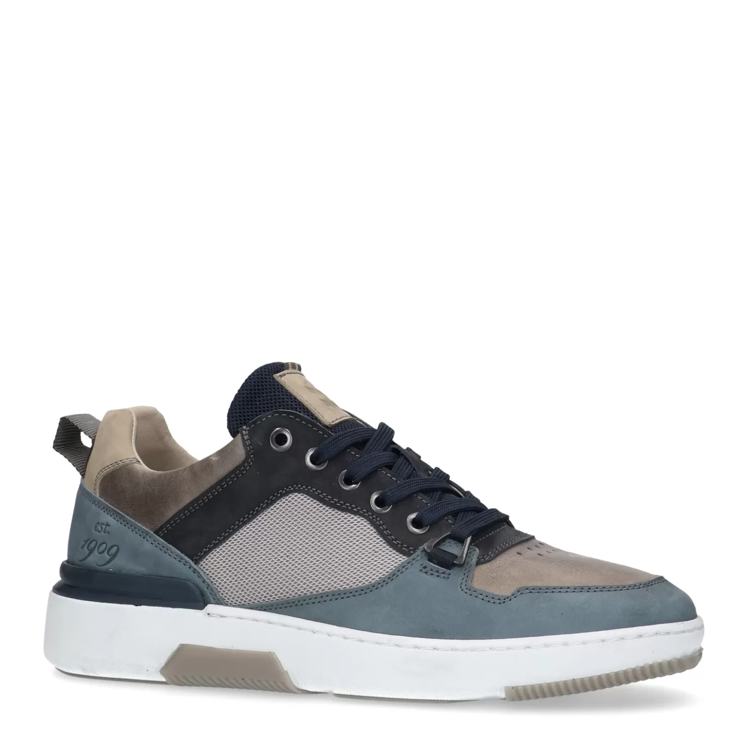 Outlet Sacha Beige Sneakers Met Blauwe Details