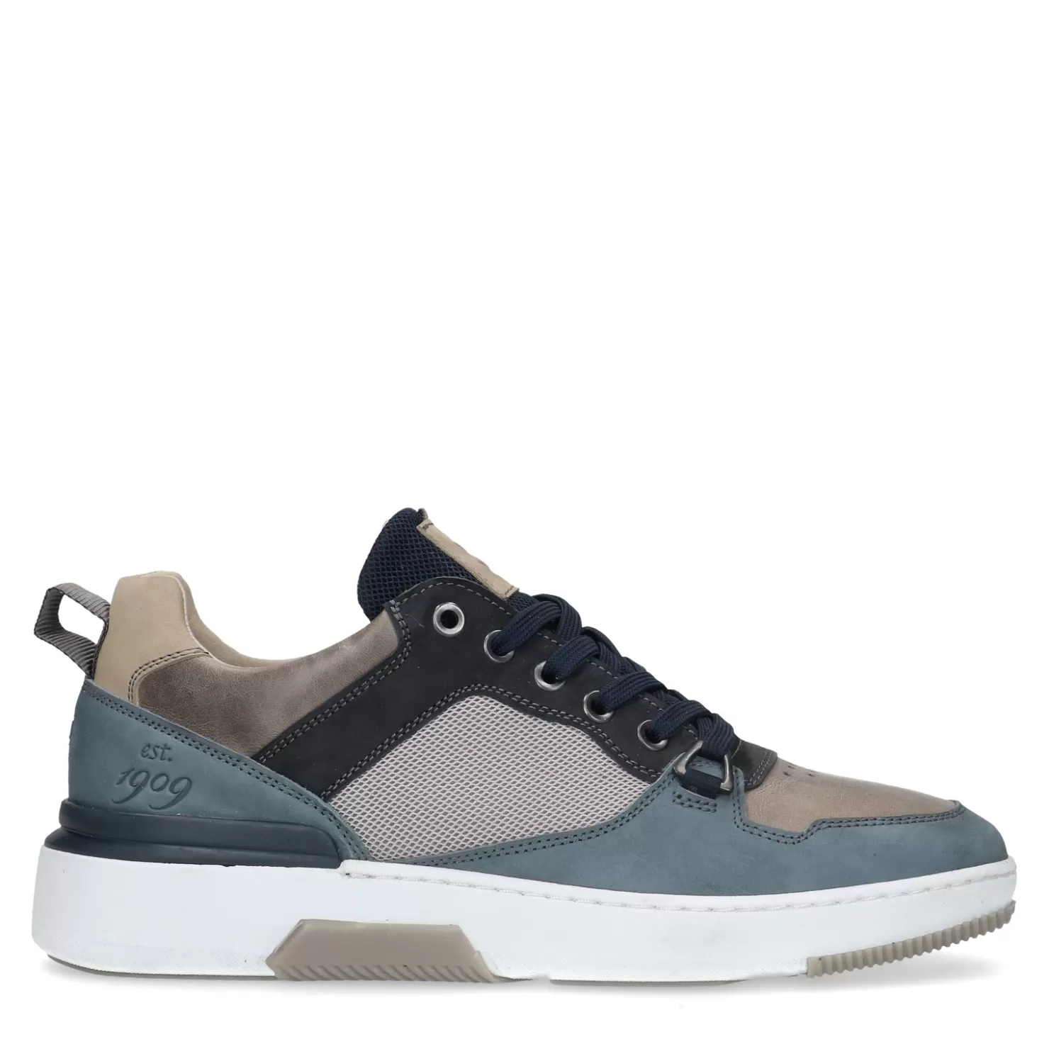 Outlet Sacha Beige Sneakers Met Blauwe Details