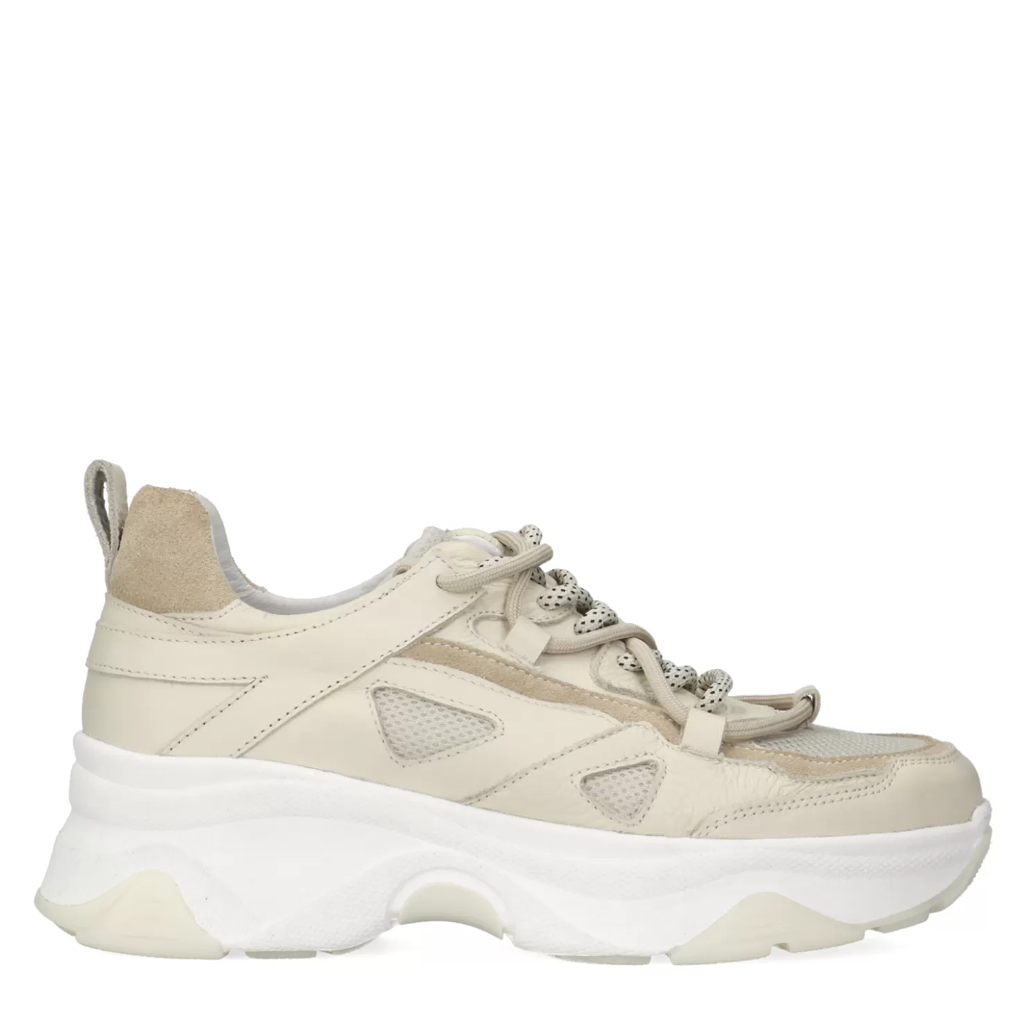 Hot Sacha Beige Sneakers Met Dubbele Veter