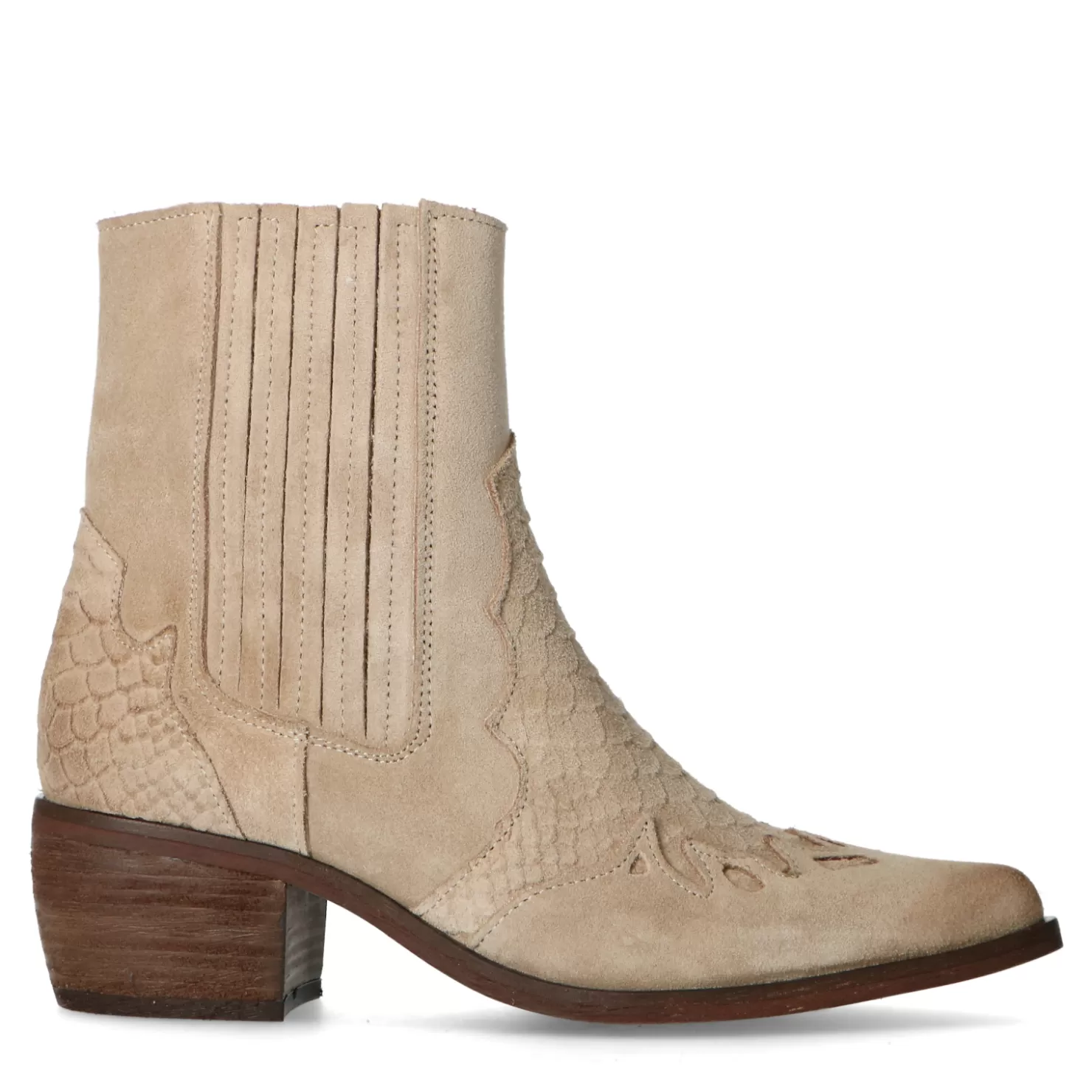 Discount Sacha Beige Suede Cowboylaarsjes