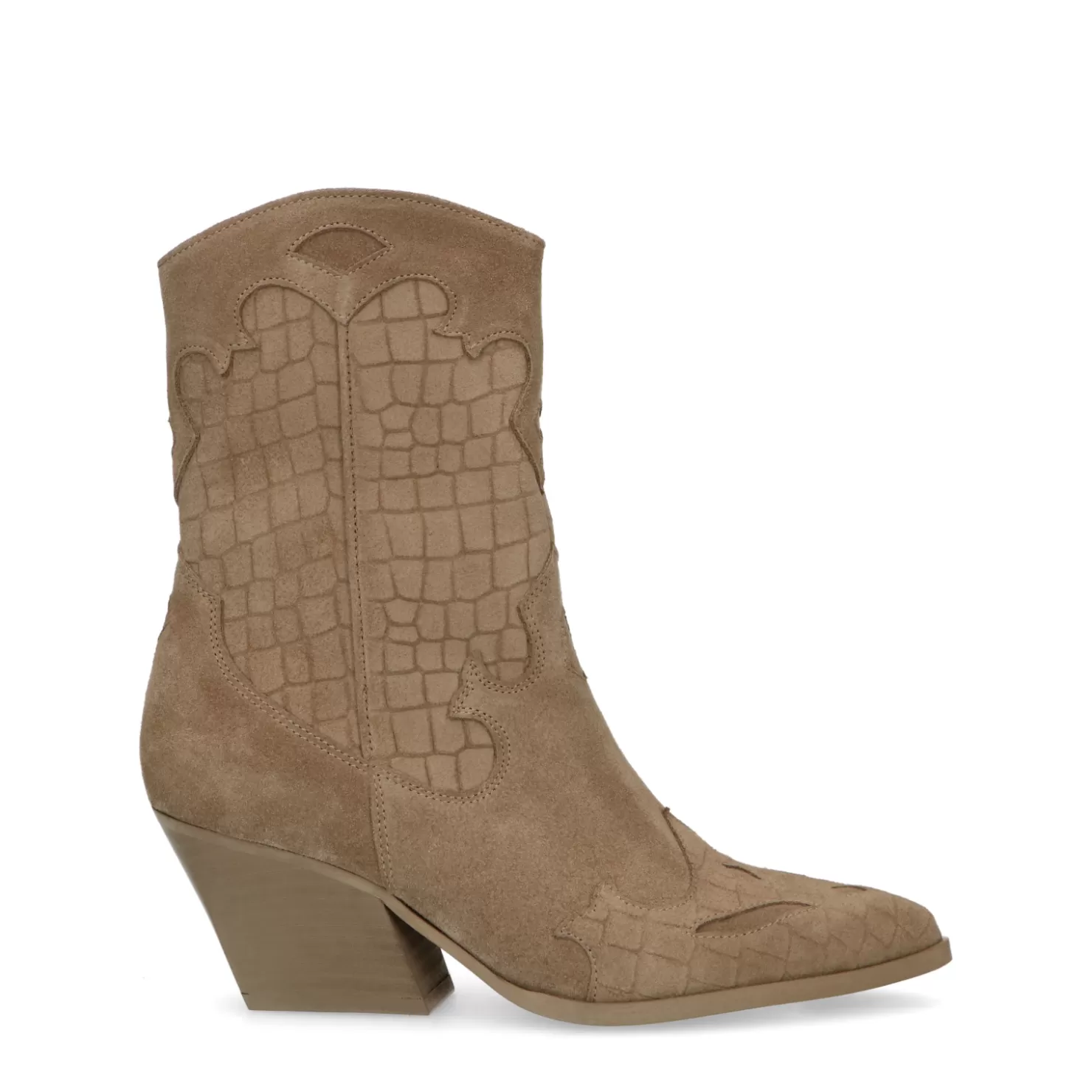 Best Sacha Beige Suede Cowboylaarzen