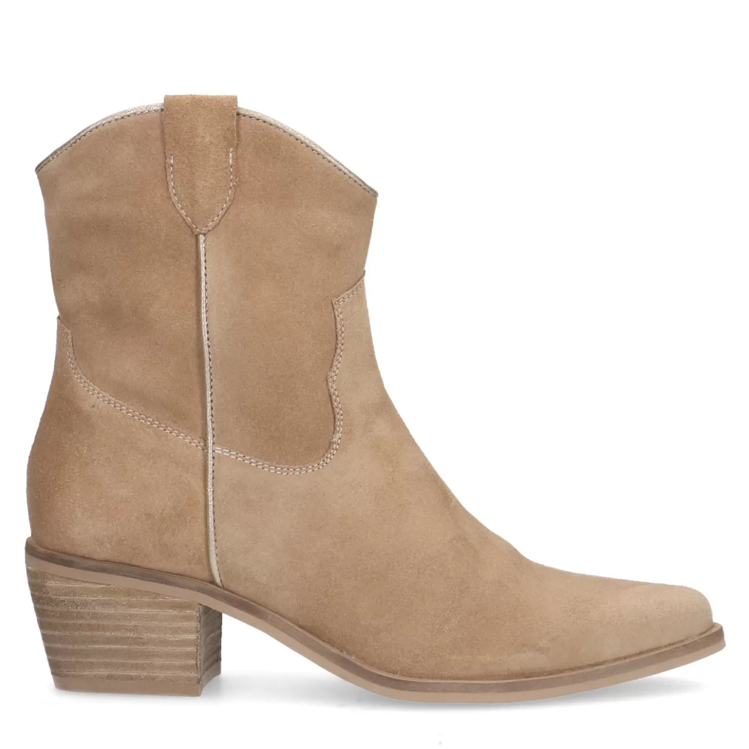 Hot Sacha Beige Suede Lage Cowboylaarzen