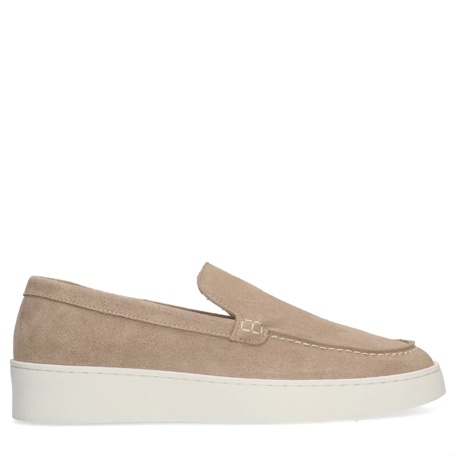 Best Sale Sacha Beige Suede Loafers Met Plateau Zool