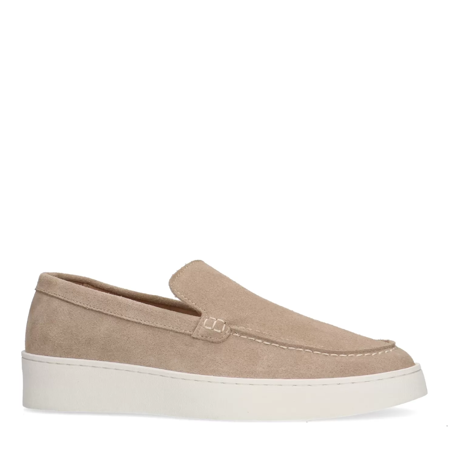 Best Sale Sacha Beige Suede Loafers Met Plateau Zool