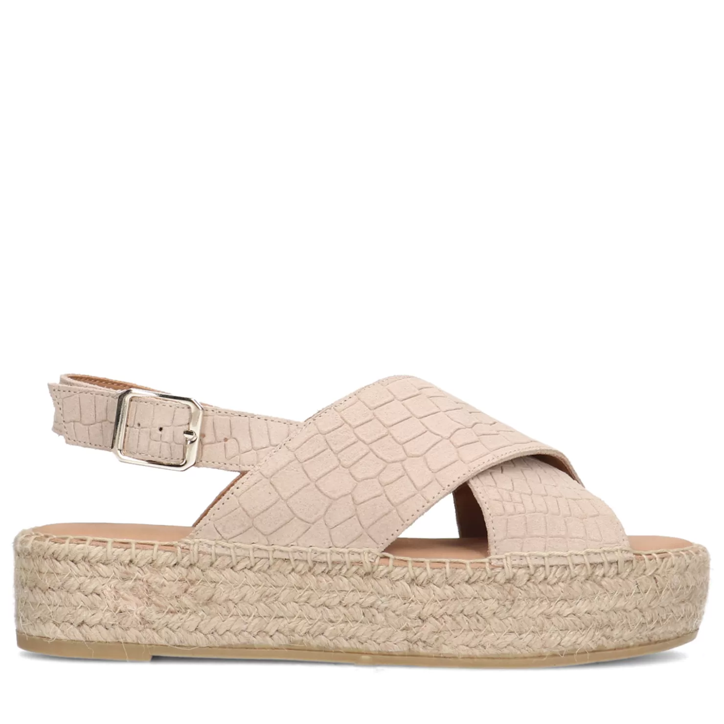 Online Sacha Beige Suede Plateau Sandalen