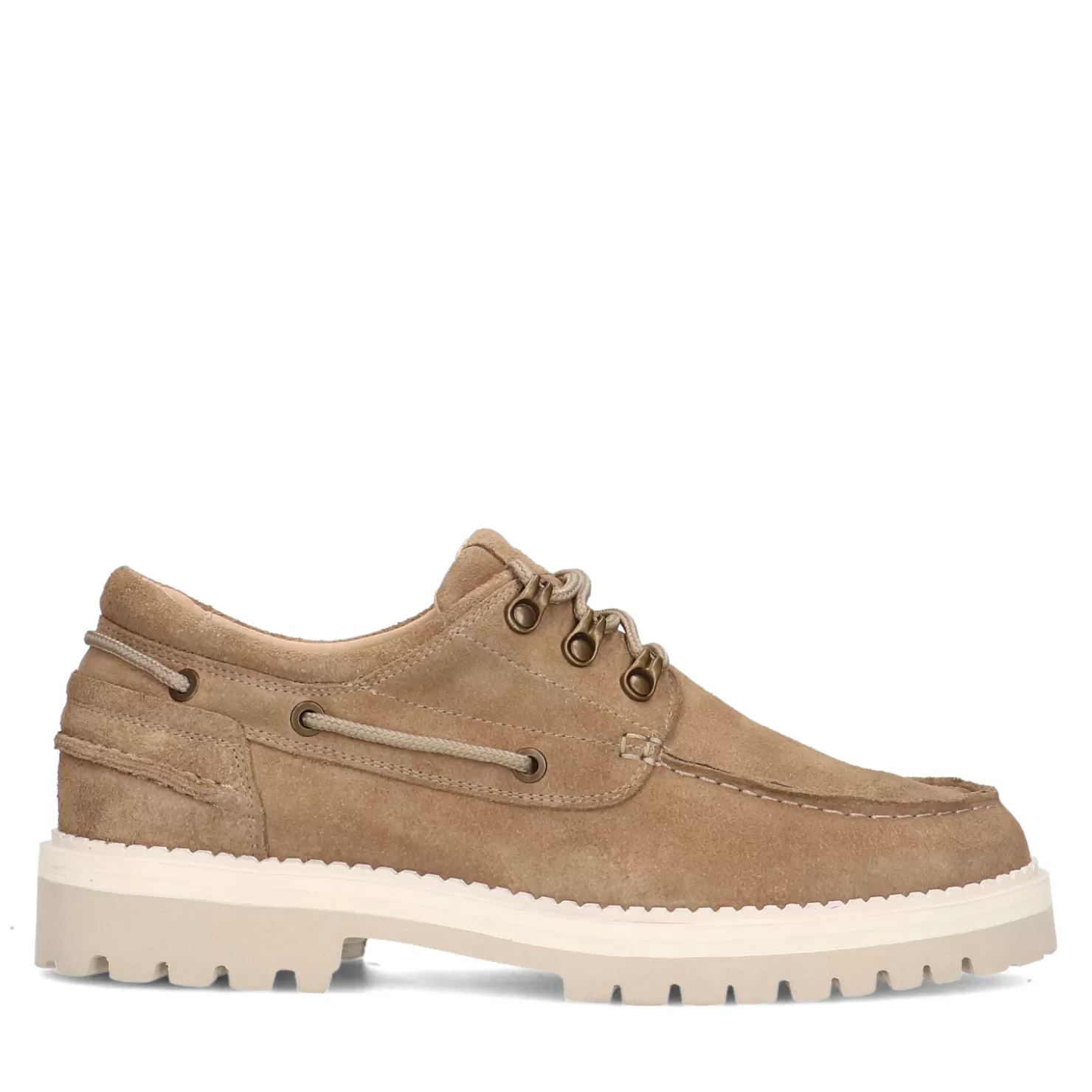 Shop Sacha Beige Suede Veterschoenen