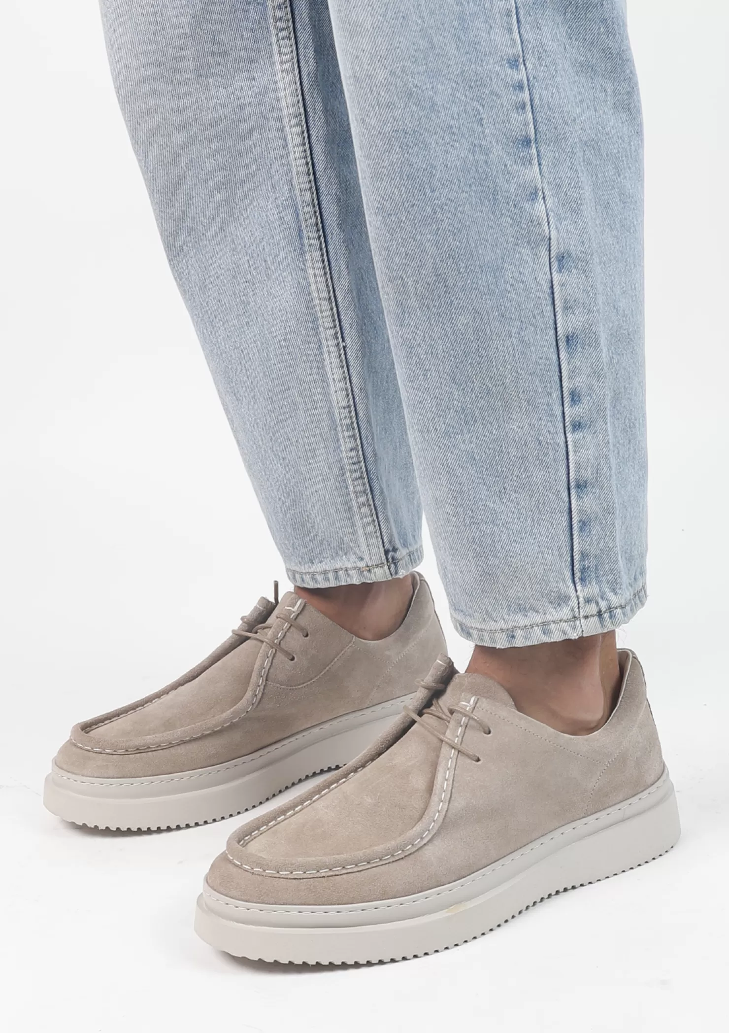 Flash Sale Sacha Beige Suede Veterschoenen