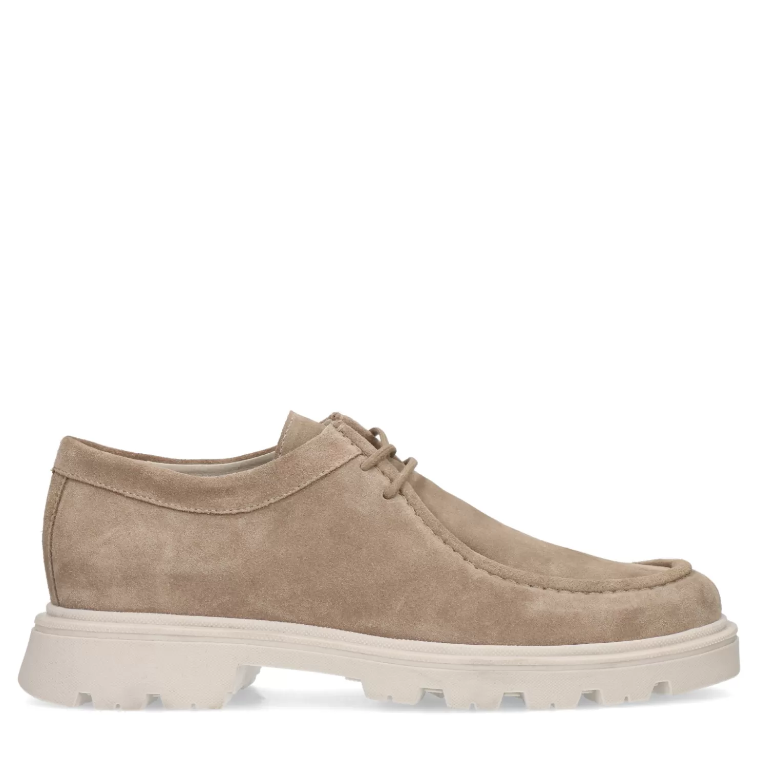 Online Sacha Beige Suede Veterschoenen Met Grove Zool