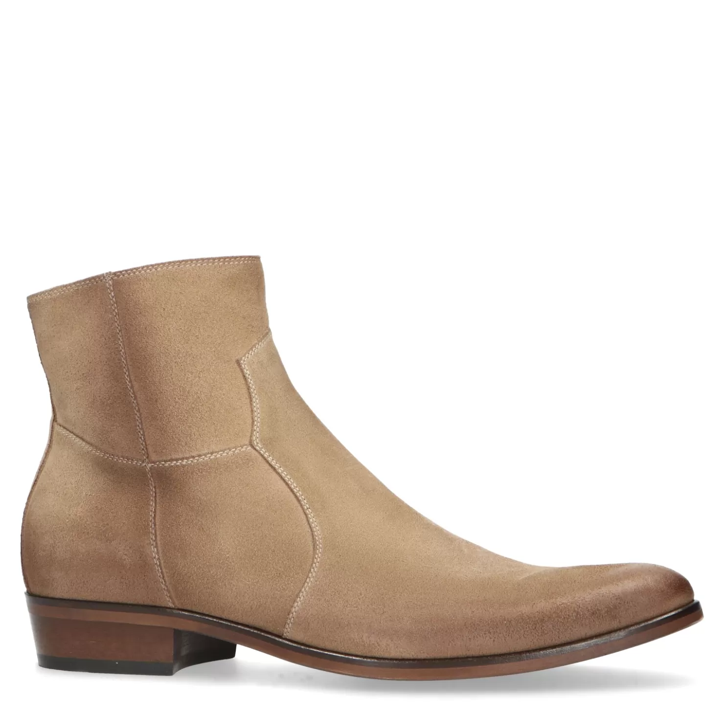 Best Sacha Beige Suede Western Boots