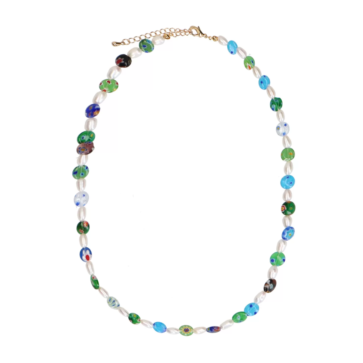 Sale Sacha Blauwe Multicolor Kralen Ketting