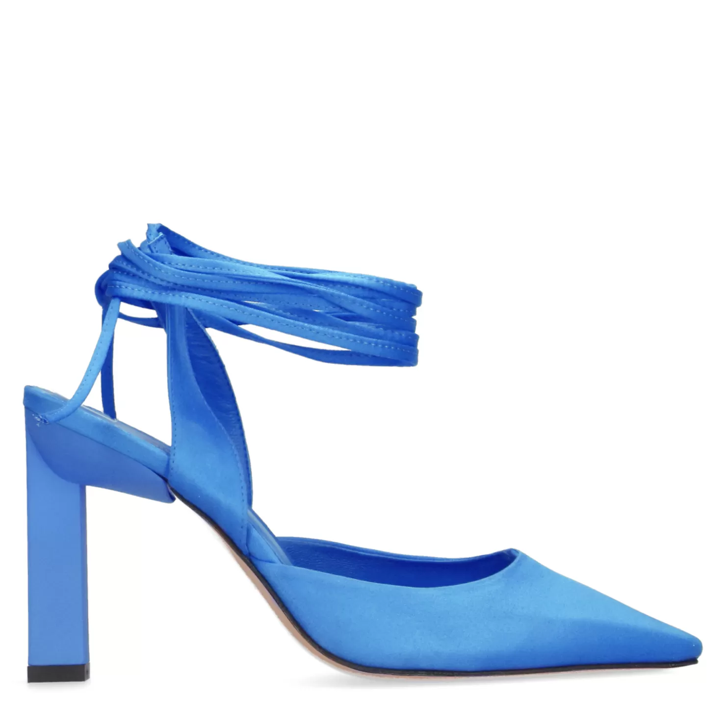 Best Sale Sacha Blauwe Slingback Pumps Met Veters