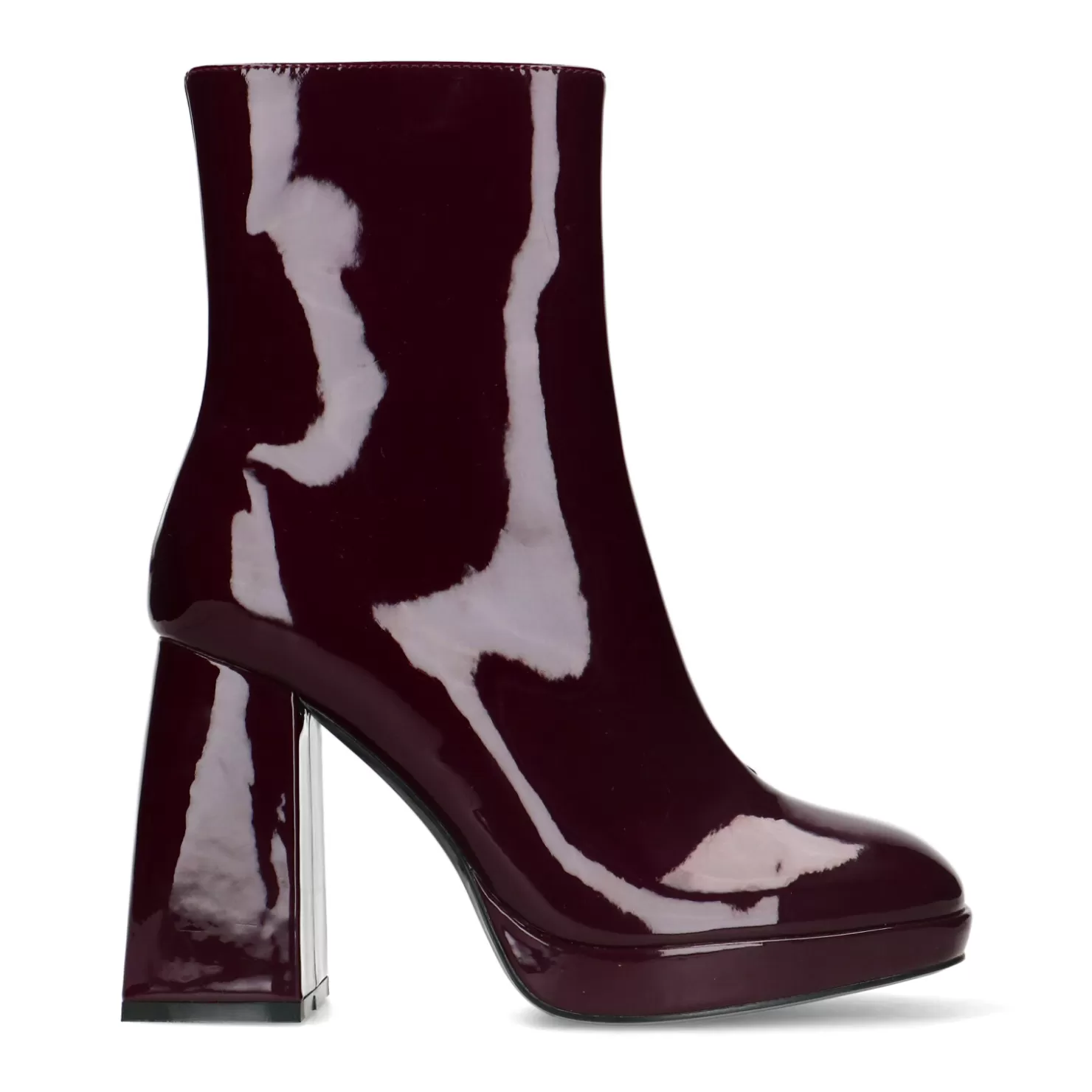 Shop Sacha Bordeaux Enkelboots Met Hak