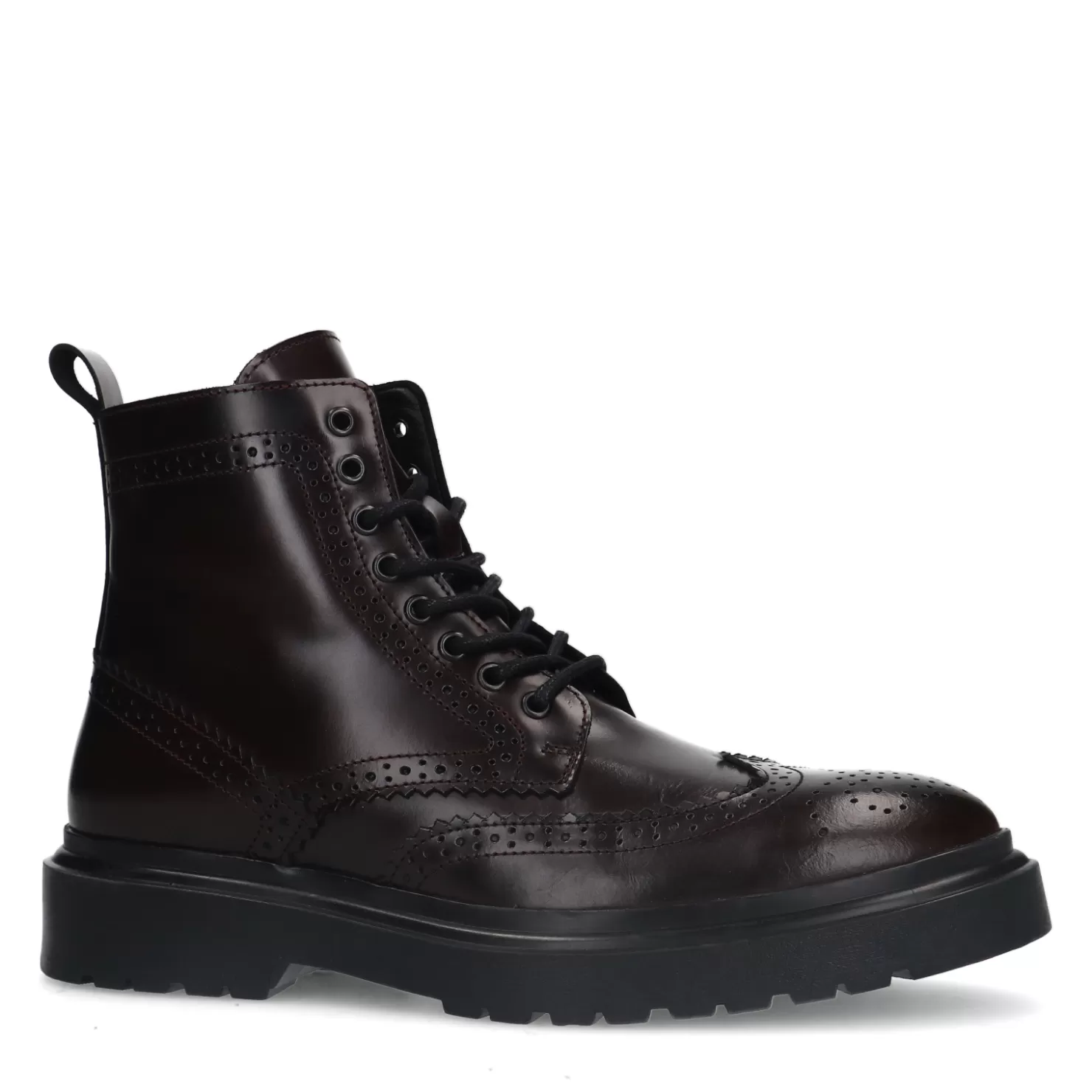 Shop Sacha Bordeaux Leren Veterboots