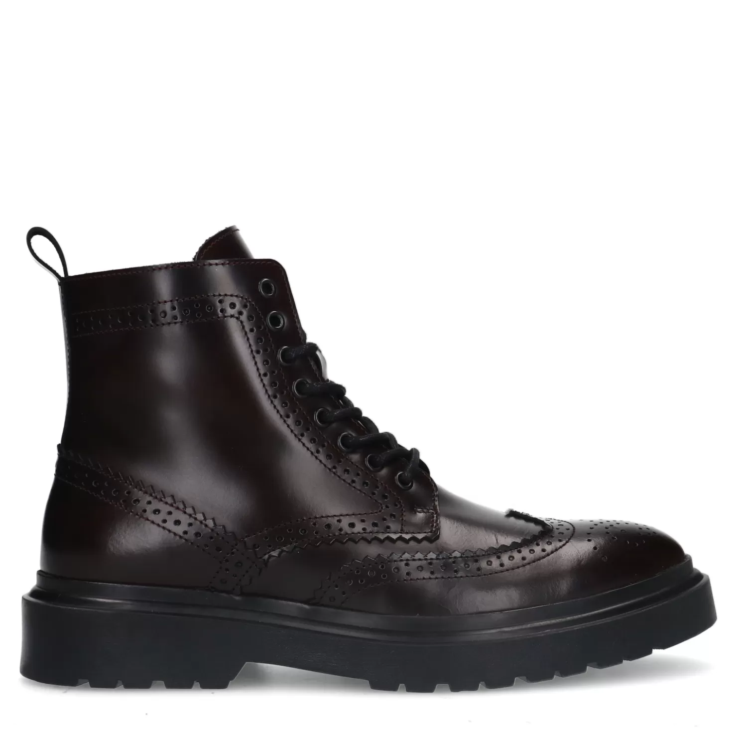 Shop Sacha Bordeaux Leren Veterboots