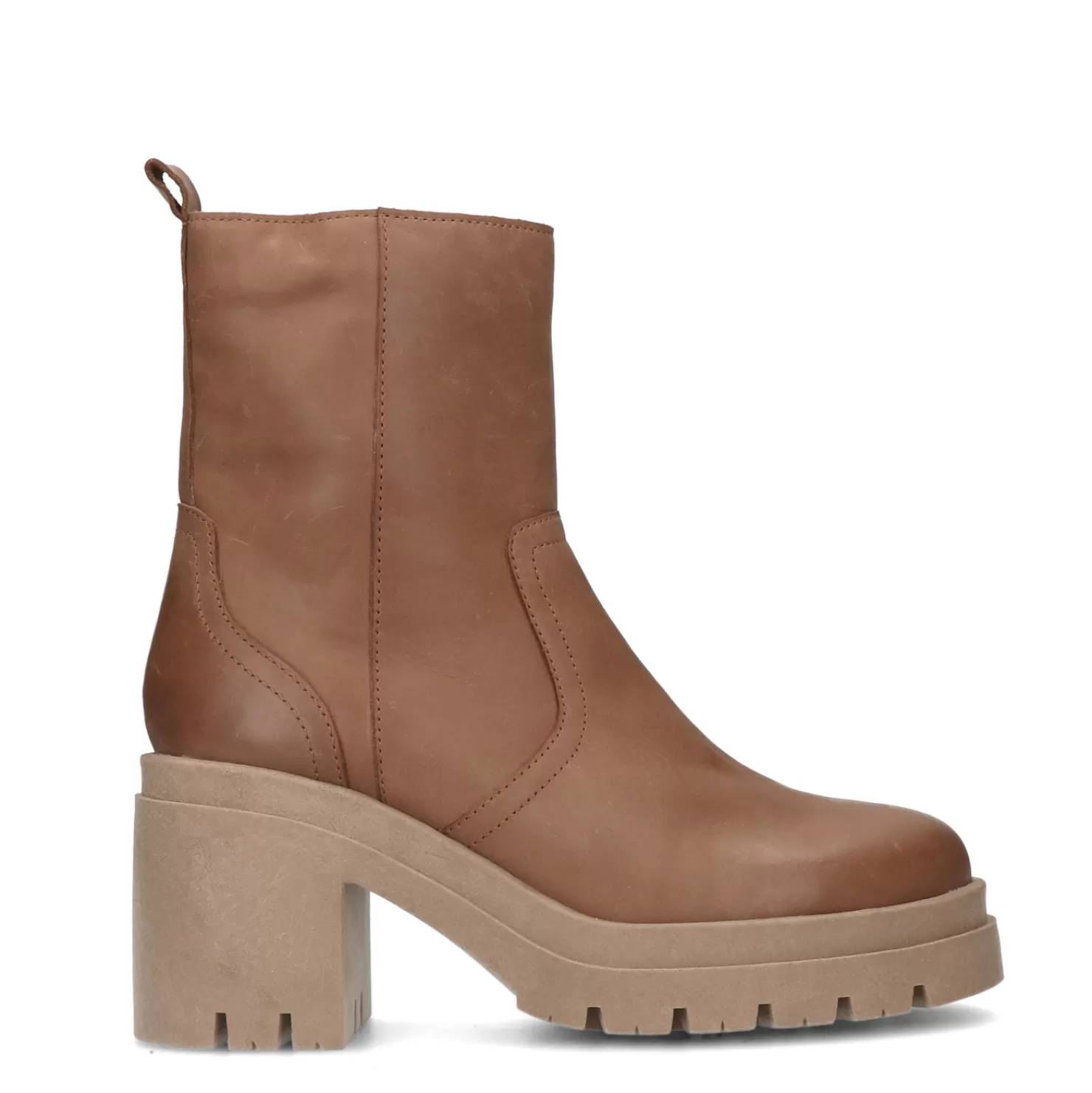 Cheap Sacha Bruine Enkelboots Met Plateau Hak