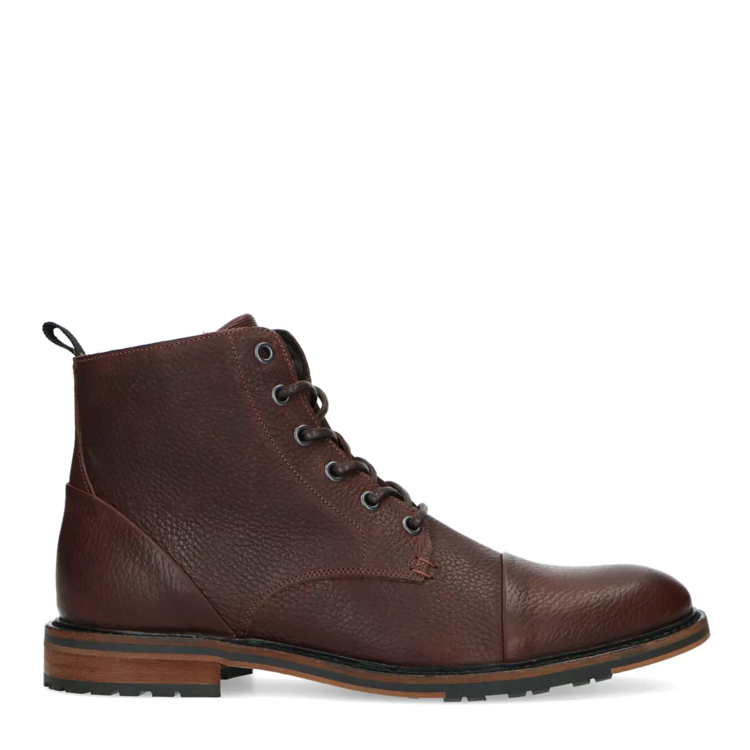 Cheap Sacha Bruine Leren Veterboots