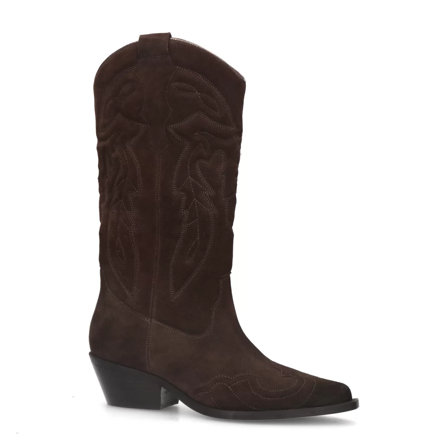 Outlet Sacha Bruine Suede Cowboylaarzen