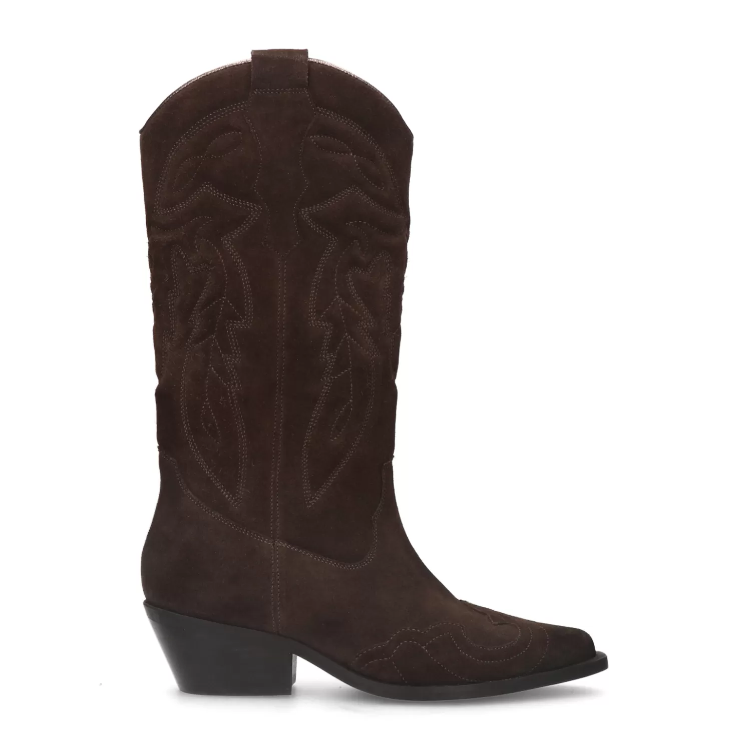 Outlet Sacha Bruine Suede Cowboylaarzen