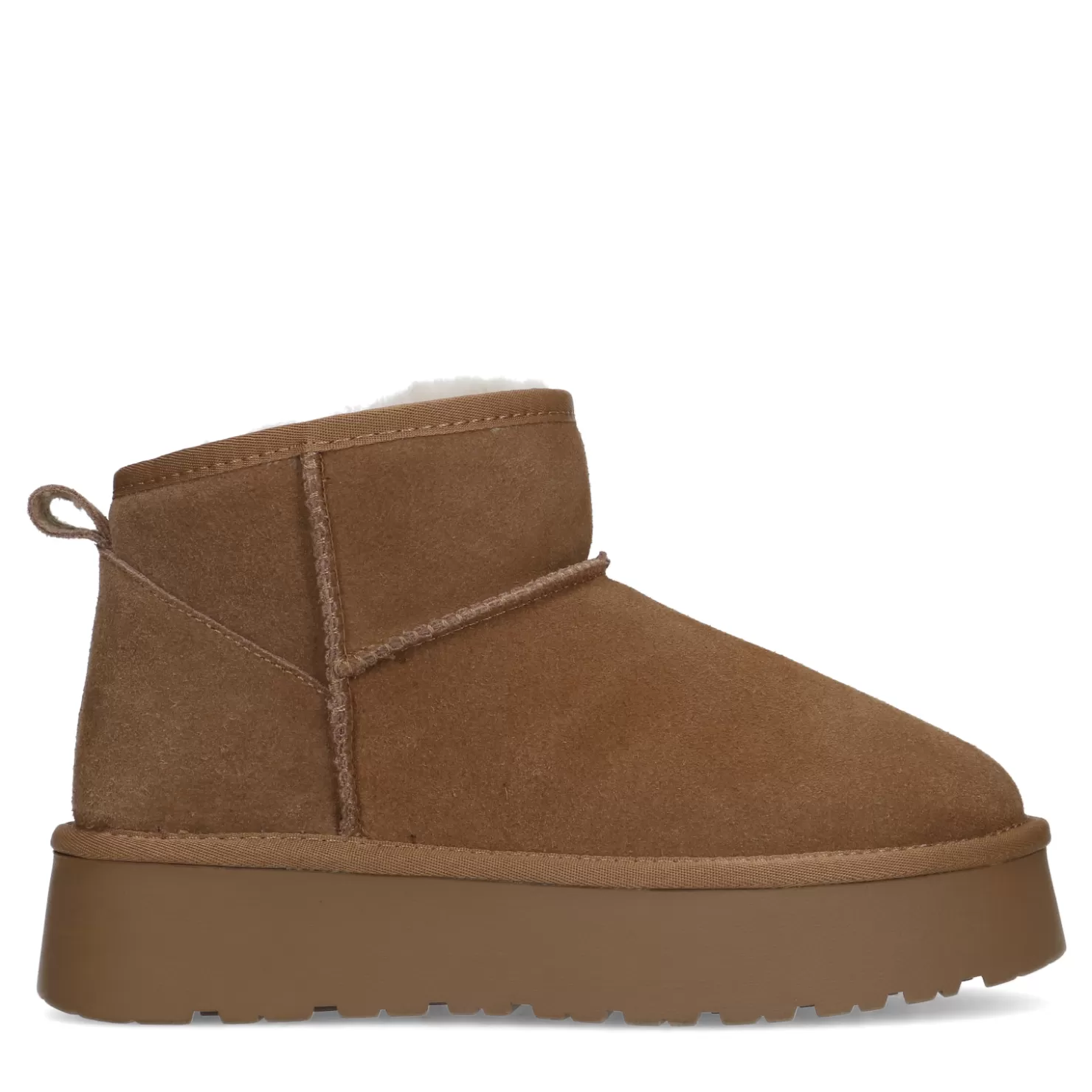 Online Sacha Bruine Suede Enkelboots Met Wol