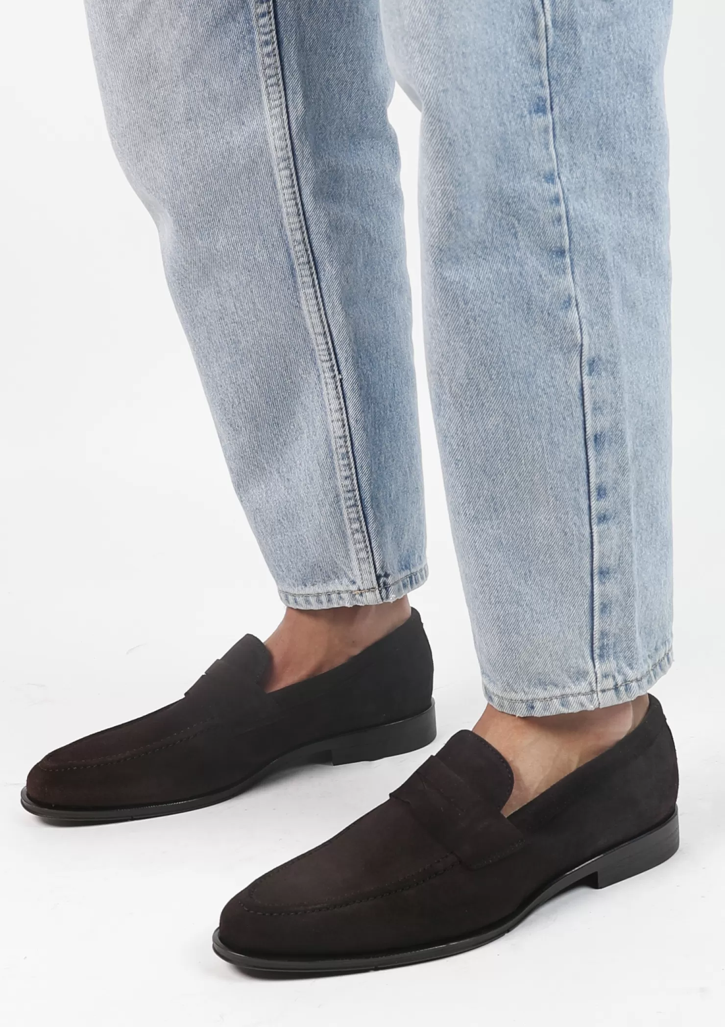 Store Sacha Bruine Suede Klassieke Loafers