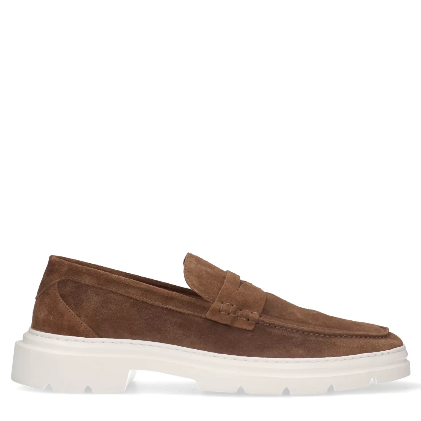 Flash Sale Sacha Bruine Suede Loafers Met Chunky Zool