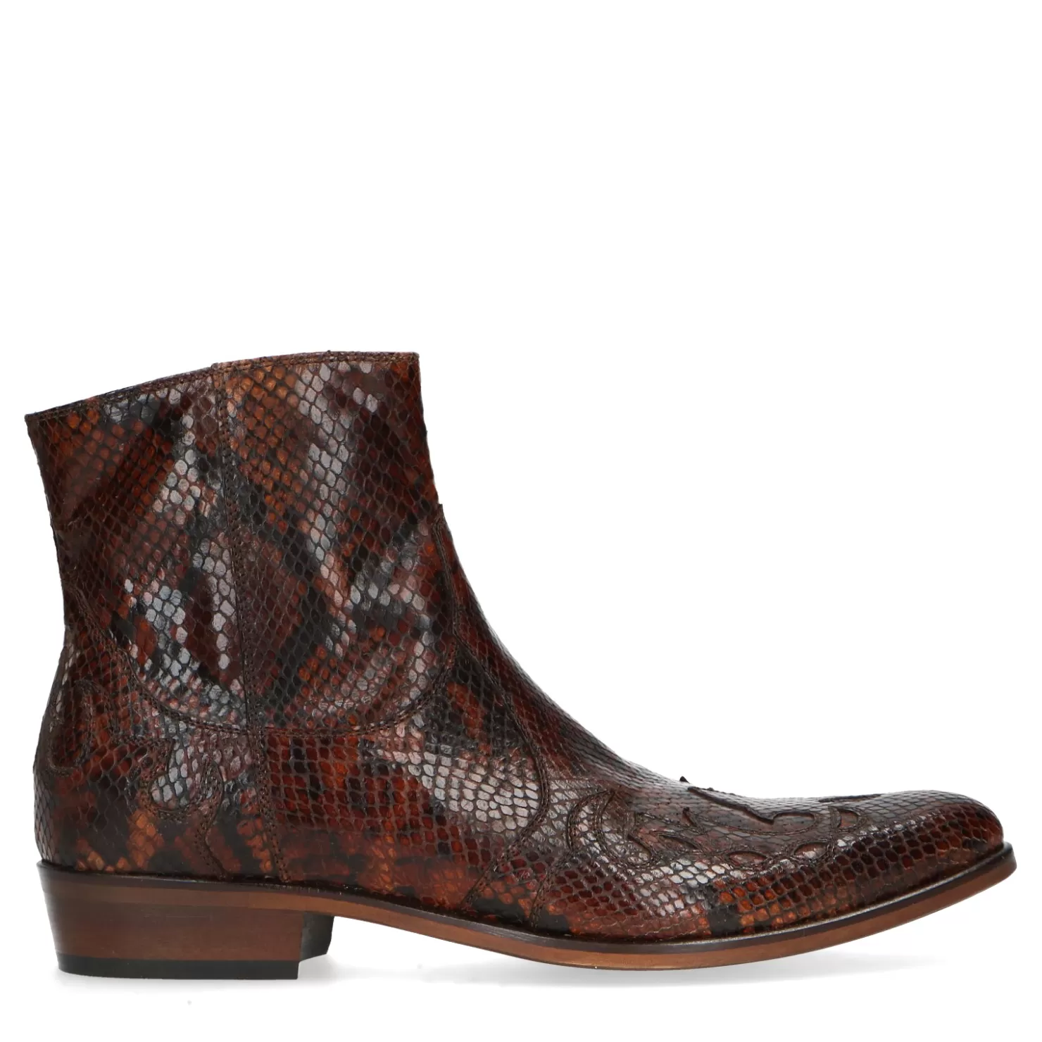 New Sacha Bruine Western Boots Met Snakeskin