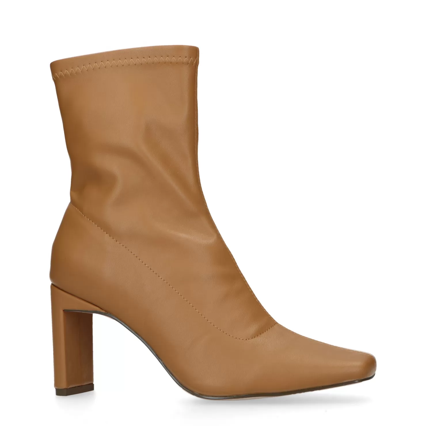 Clearance Sacha Camel Enkellaarsjes Met Hak