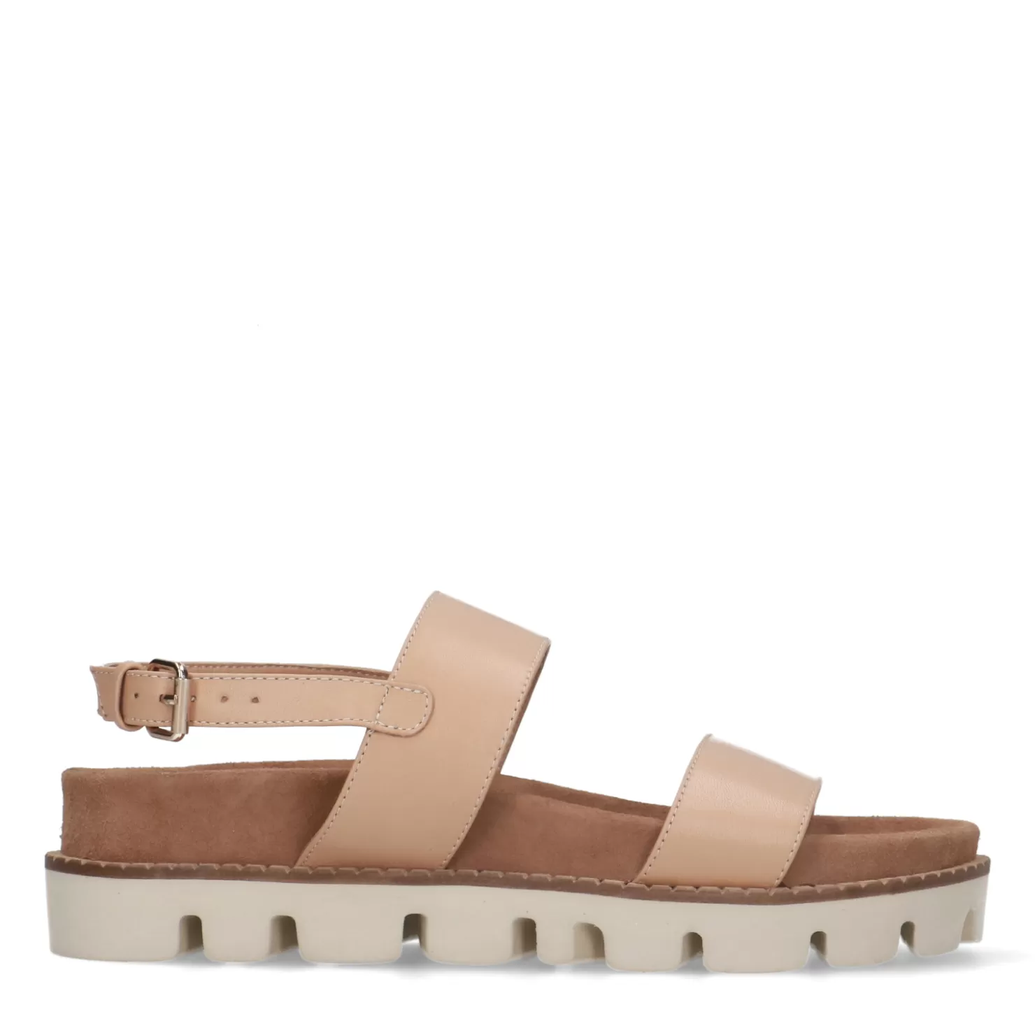 Clearance Sacha Camel Leren Sandalen