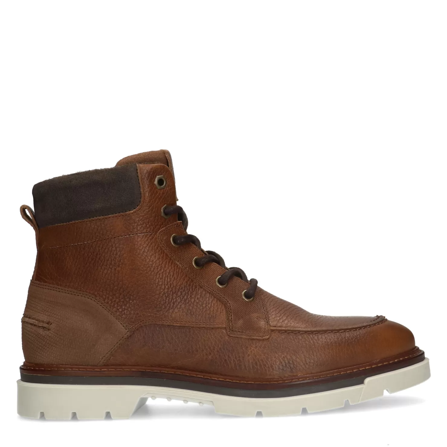 Discount Sacha Cognac Hoge Leren Veterboots