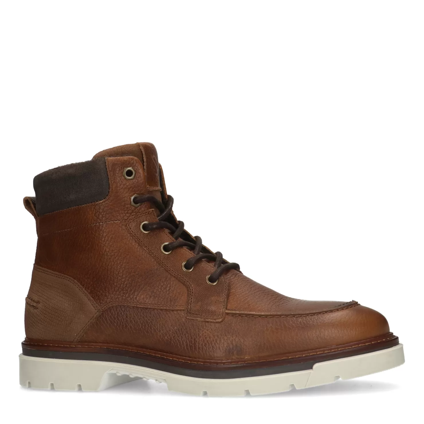 Discount Sacha Cognac Hoge Leren Veterboots