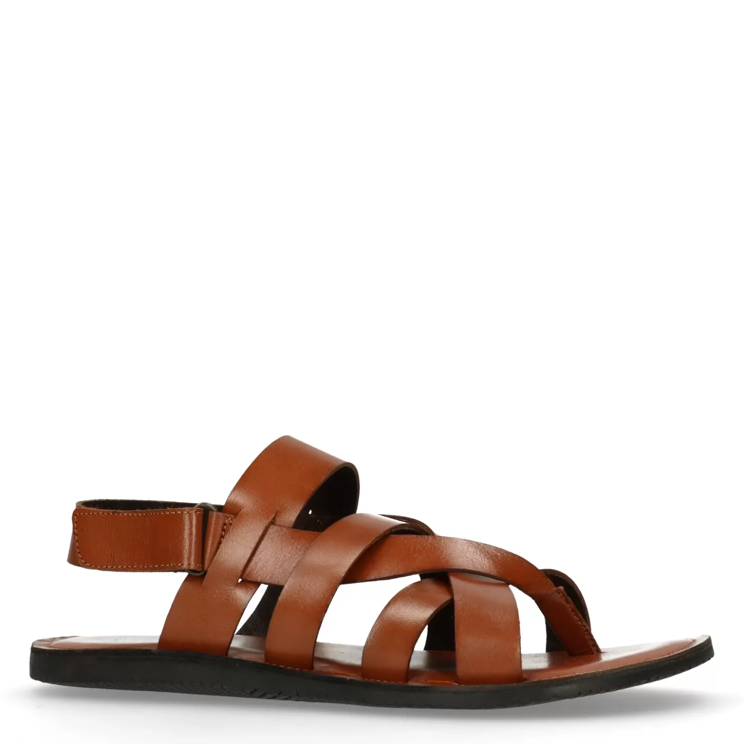 Shop Sacha Cognac Leren Sandalen