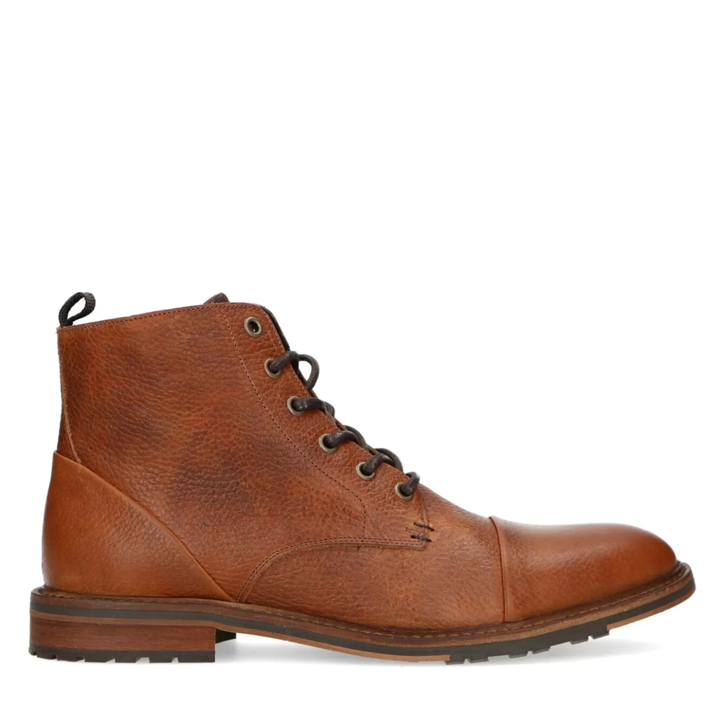 Clearance Sacha Cognac Leren Veterboots