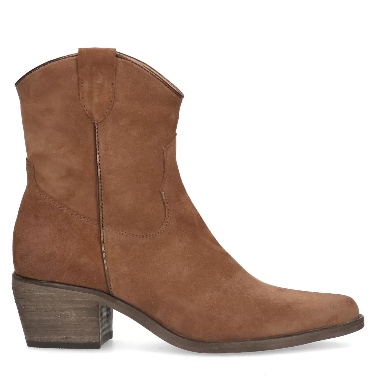 Flash Sale Sacha Cognac Suede Lage Cowboylaarzen