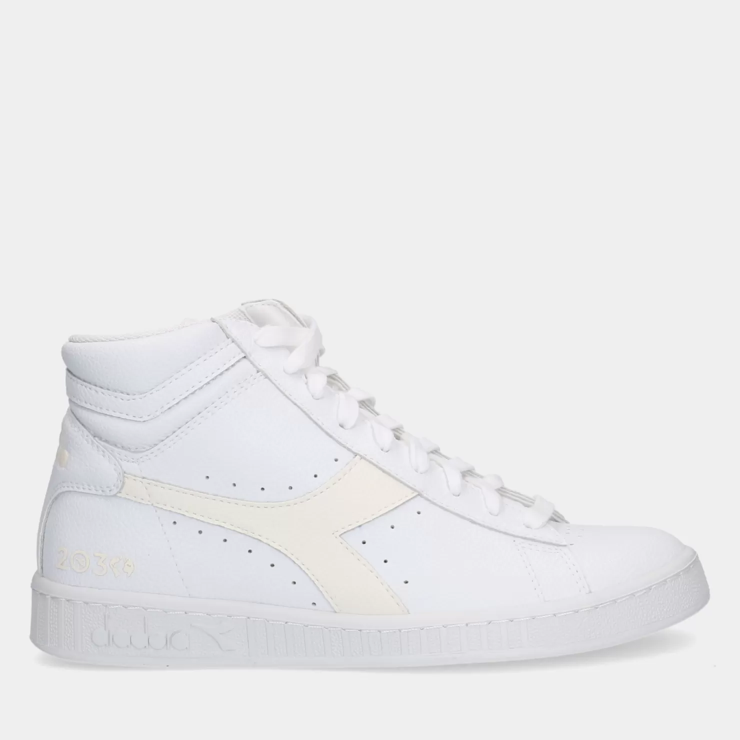 Best Sale Sacha Diadora Game L High 2030 Pristine White Dames Sneakers