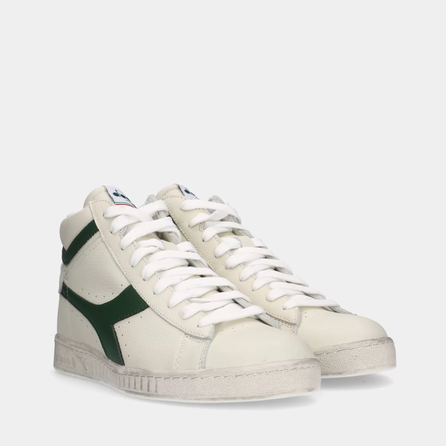 Clearance Sacha Diadora Game L High Waxed White Heren Sneakers