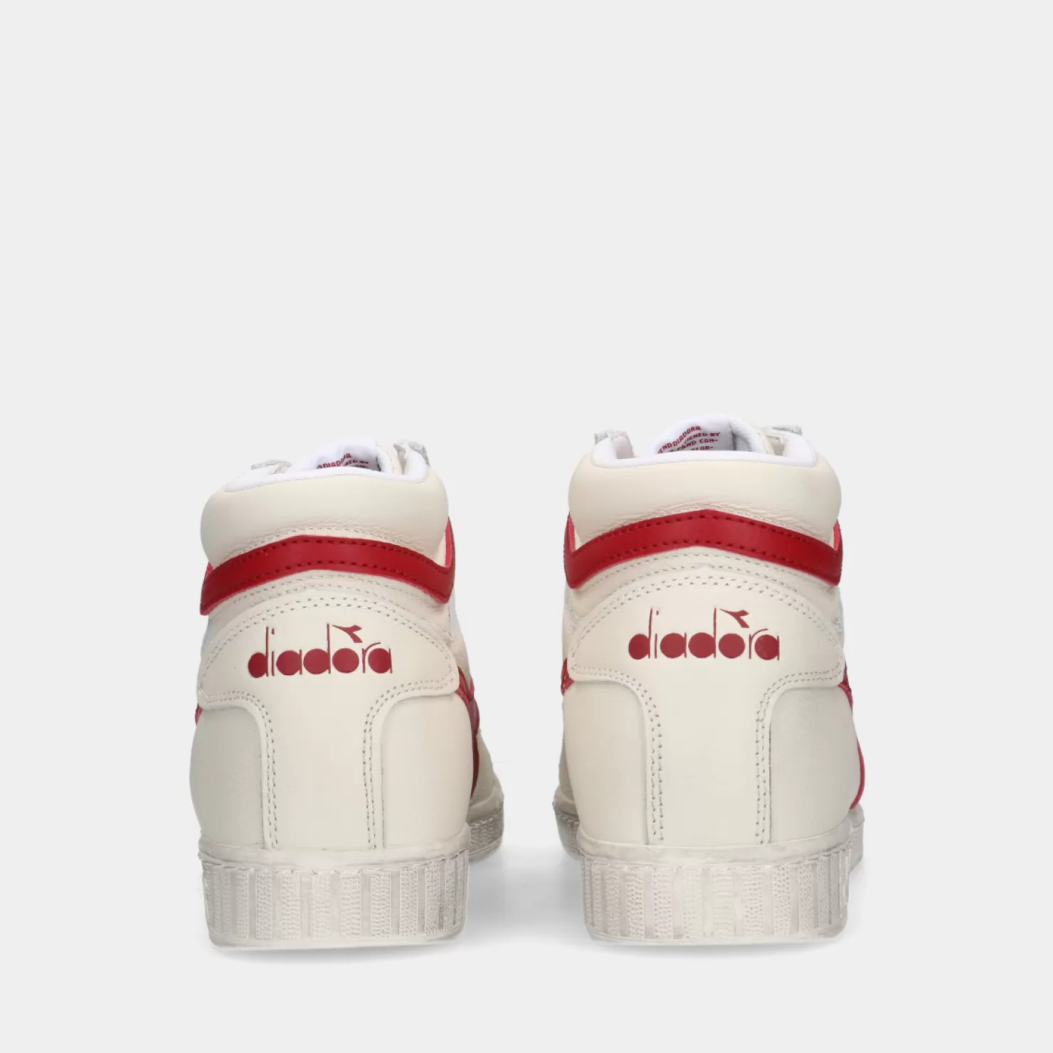 Best Sale Sacha Diadora Game L High Waxed White/Red Pepper Heren Sneakers