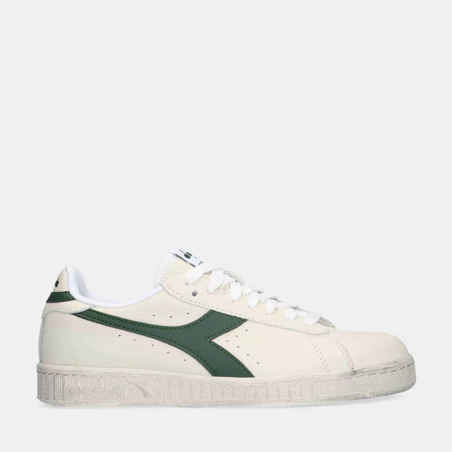 Outlet Sacha Diadora Game L Low Waxed White/Fogliage Dames Sneakers