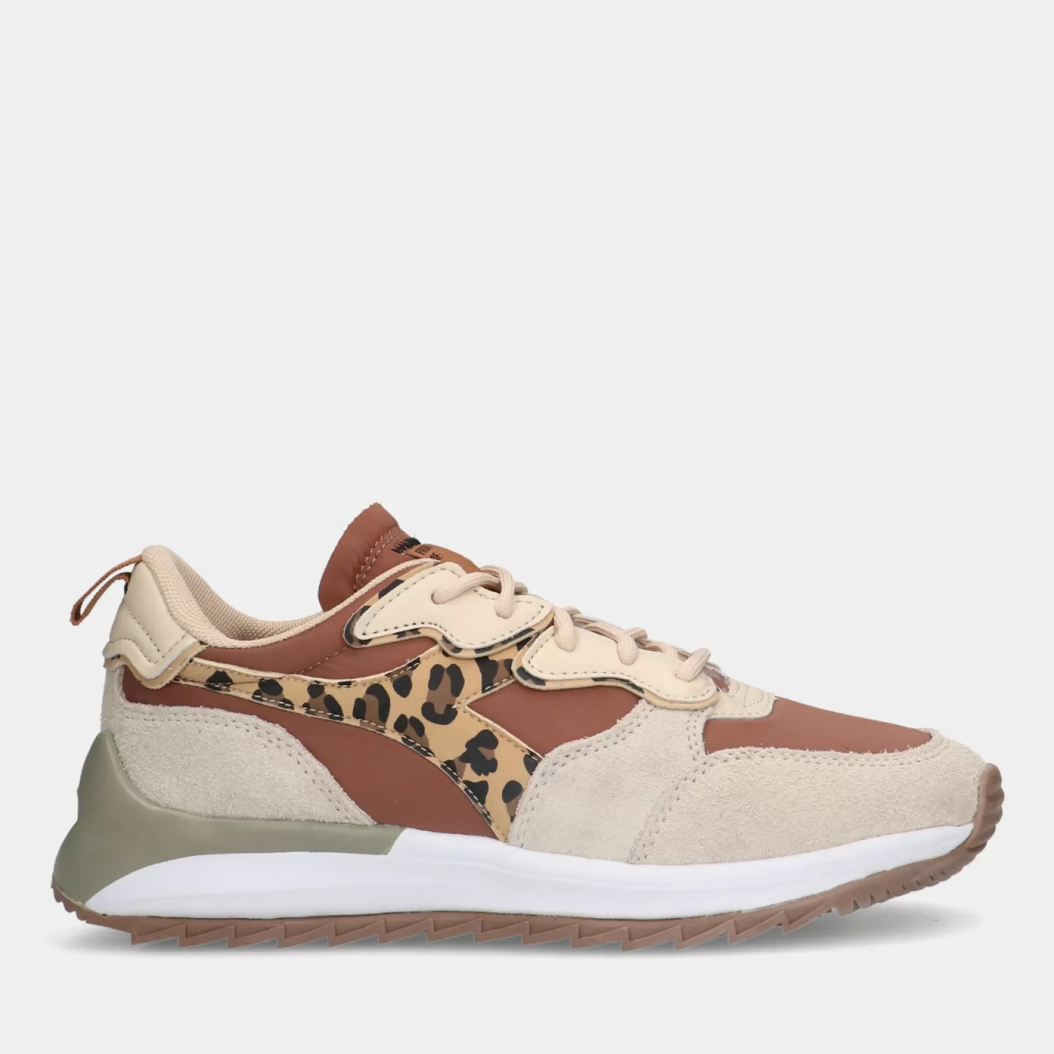 Cheap Sacha Diadora Jolly Animalier Brown Dames Sneakers