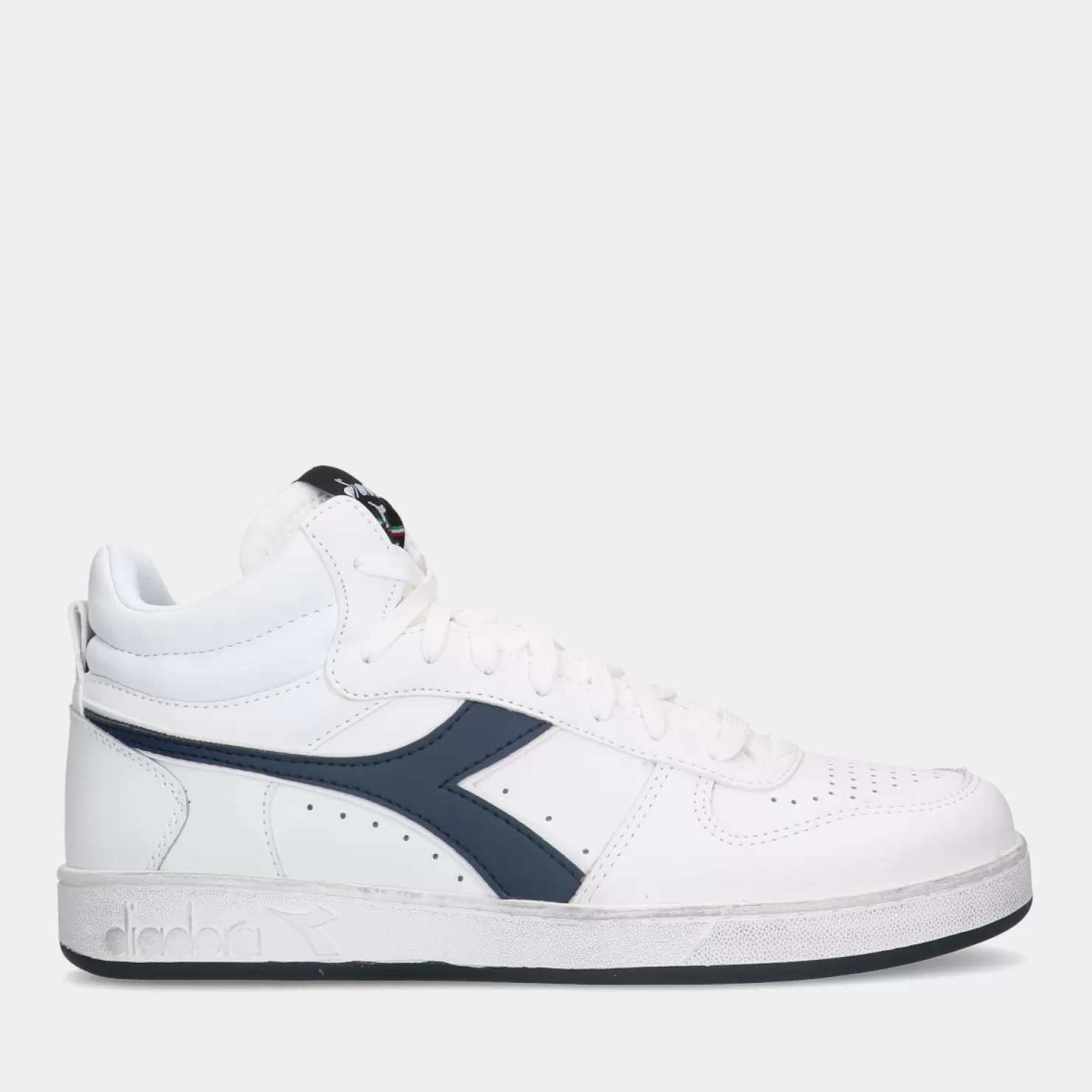 Best Sacha Diadora Magic Basket Demi Icona White/Blue Heren Sneakers