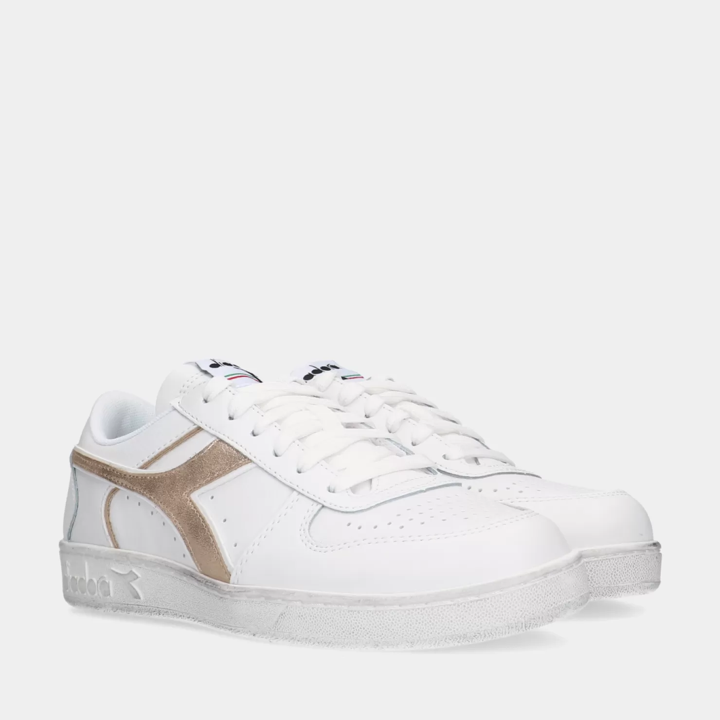 Sale Sacha Diadora Magic Basket Low Metal Wn White Dames Sneakers